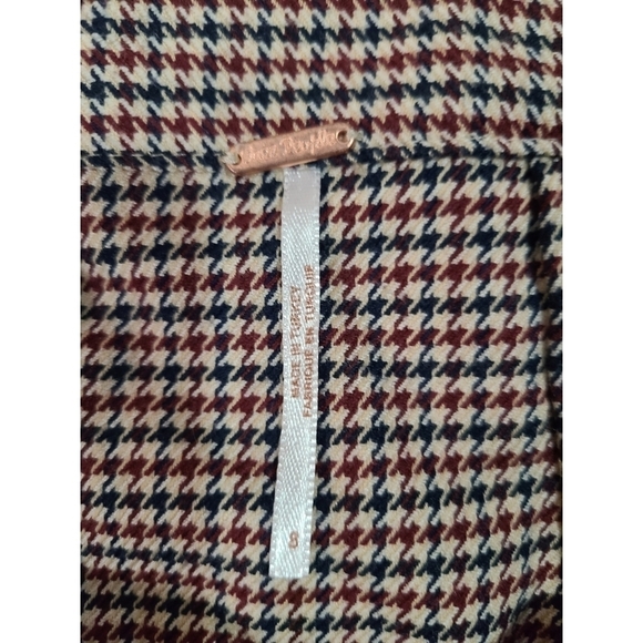 Free People Only Forever Houndstooth Ruched Mini Skirt - Picture 7 of 8